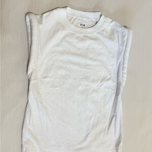 RtA Classic White Muscle Tee